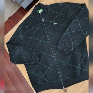 Lacoste Wool Zip Up Sweater